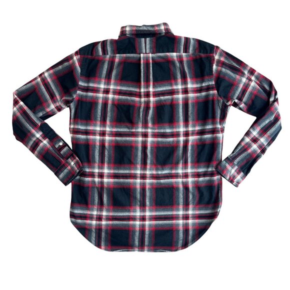 Ralph Lauren Mens Classic Red Black Plaid Button Down Shirt Thick Size M Pony - Picture 6 of 8